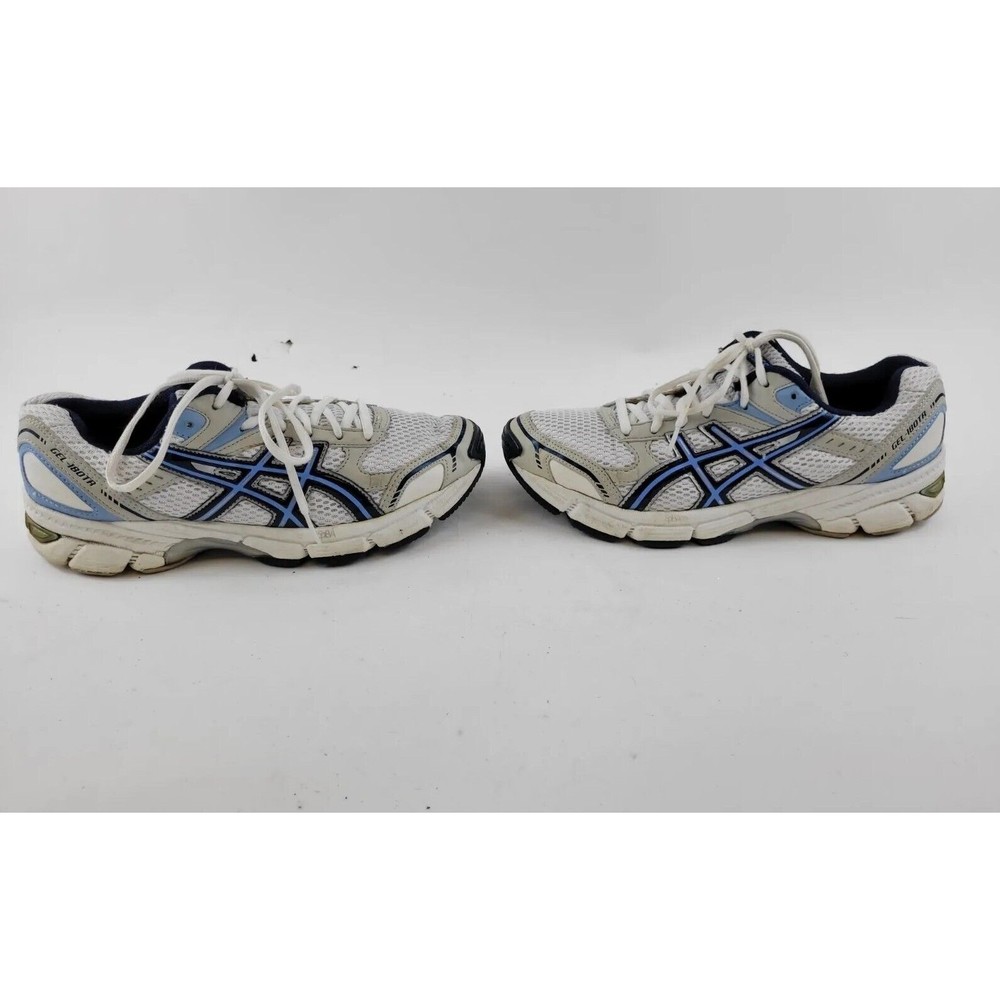 Asics Womens Gel 180TR S353N White Blue Gray Running Shoes Lace Up Size 9